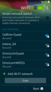 Galaxy WiFi Selection