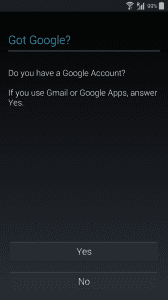 Galaxy Google Account setting.