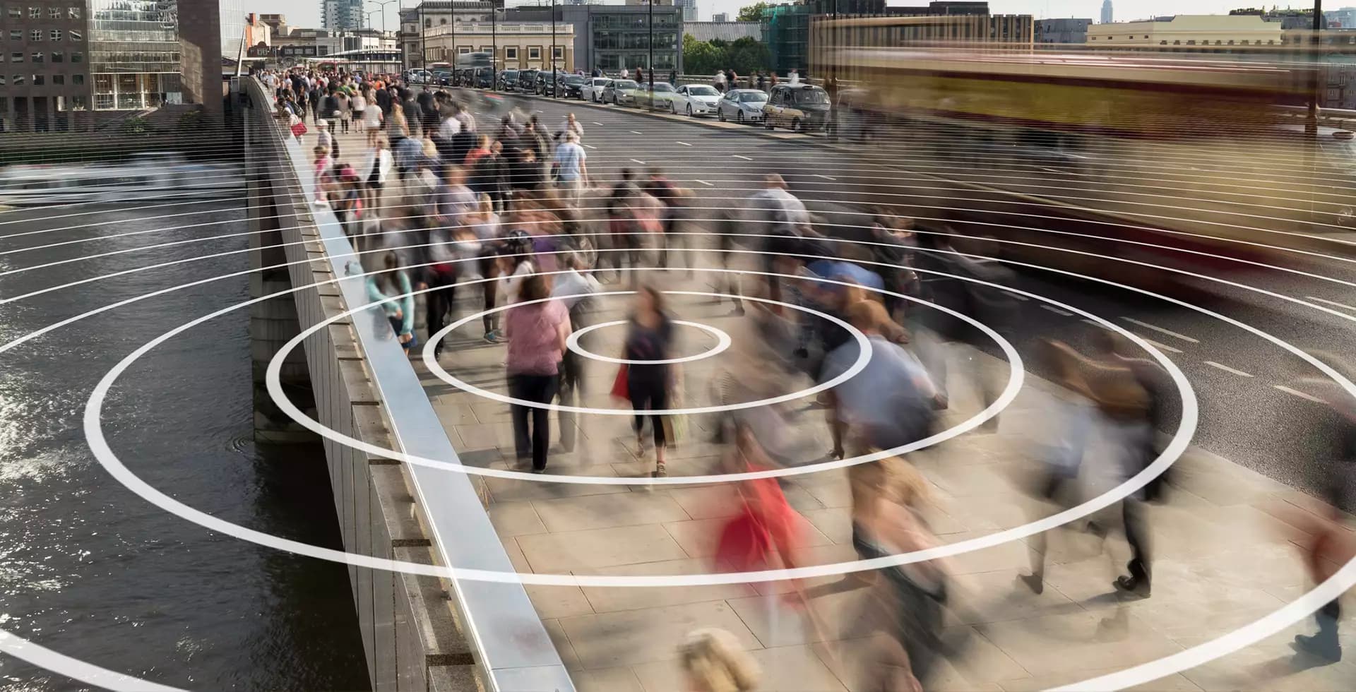 Abstract connected city on globe.