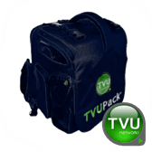 Sac à dos étiqueté « TVU Pack ».