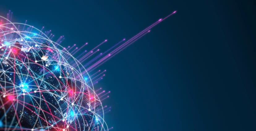 Abstract connected globe.