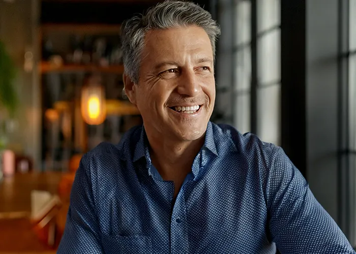 Man smiling